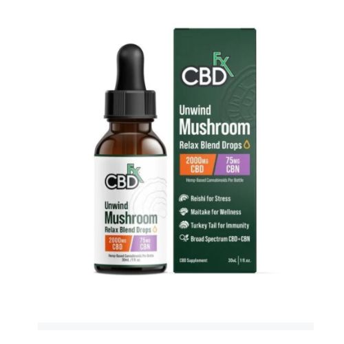 Relax Blend Mushroom Tincture + CBN + CBD In Pakistan