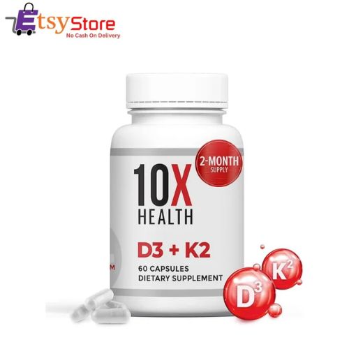 10X Health Vitamin D3 5000 IU K2 MK7 Capsules In Pakistan